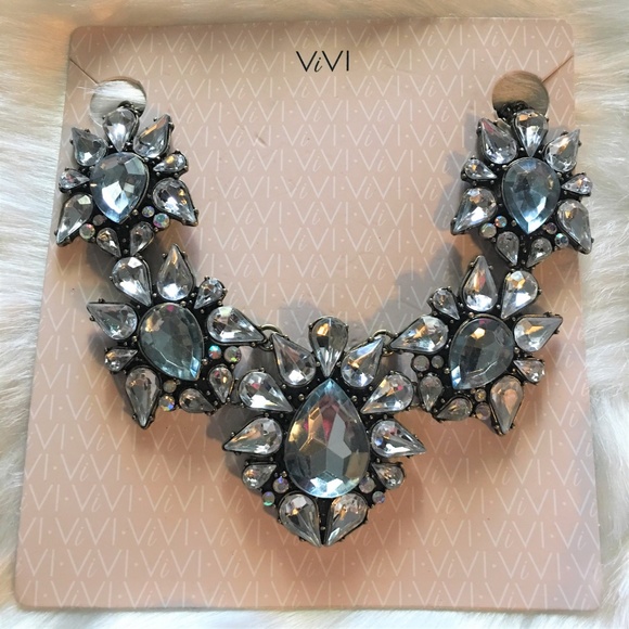 NEW GORGEOUS STATEMENT NECKLACE BY VIVI - Picture 2 of 8